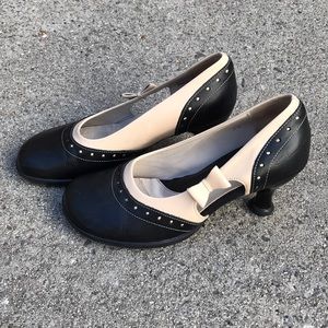 Fluevog vintage heels 1930s 1940s retro oxford
